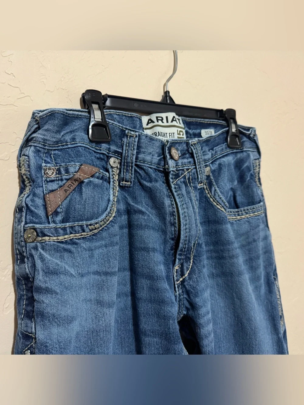Ariat Men's Straight Leg Blue Work Jeans